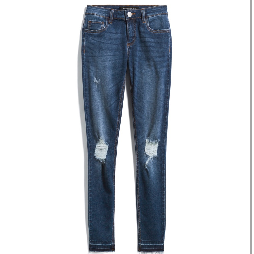 Prosperity Lena Super Skinny Distressed Jean